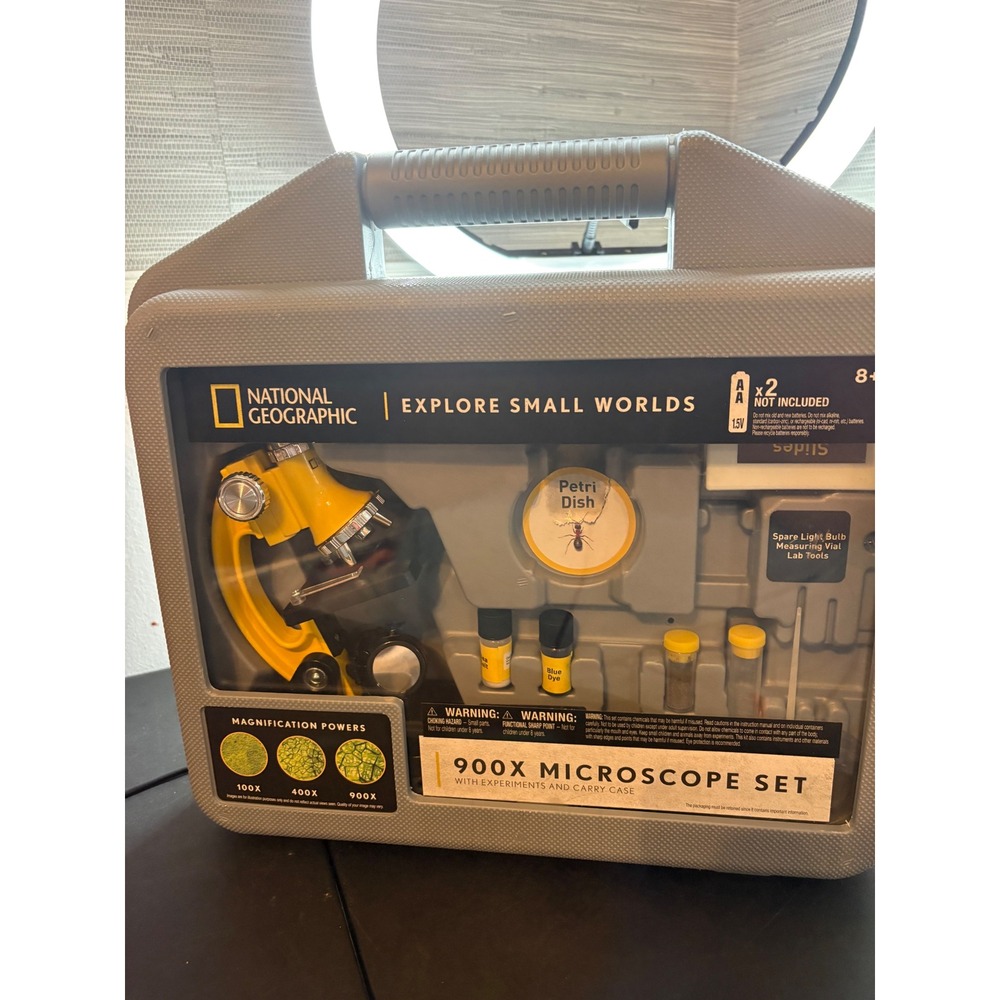 National Geographic 900X Microscope Set STEM Kit with Carry Case and Lab Tools